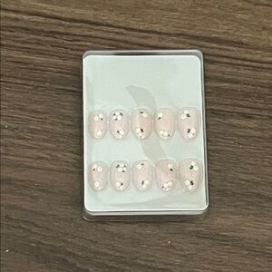 Pink Floral Press-On Nails